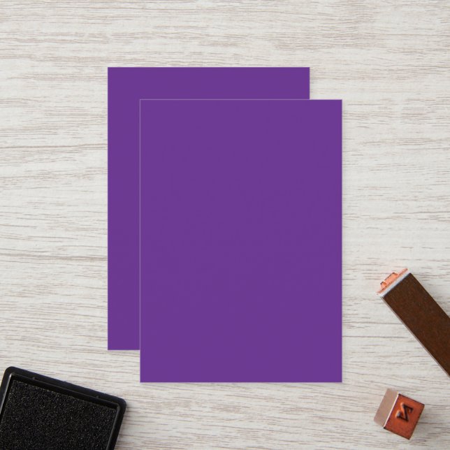 a purple background with a white border loyalty card (Front/Back In Situ)
