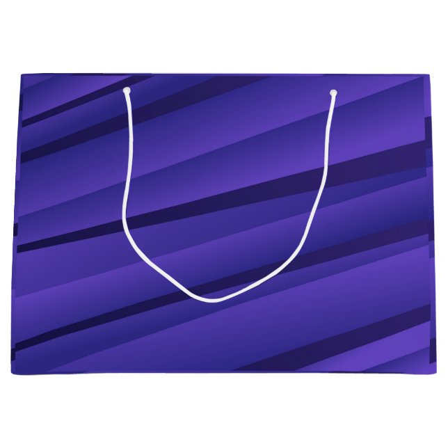 A purple gift bag with a wavy, abstract pattern  (Front)