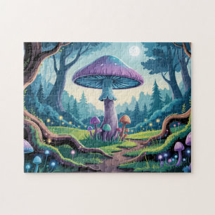 A Purple Mushroom Jigsaw Puzzle
