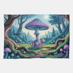A Purple Mushroom Kitchen Towel