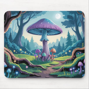 A Purple Mushroom Mouse Pad
