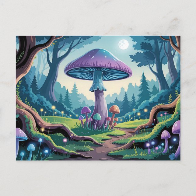 A Purple Mushroom Postcard (Front)