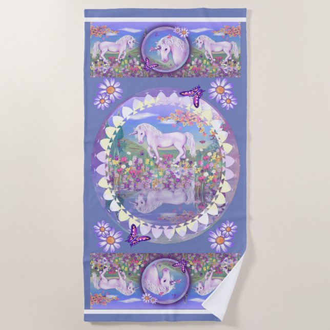 A Purple Paradise Beach Towel (Front)