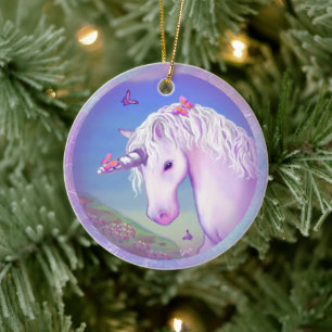A purple paradise ceramic ornament
