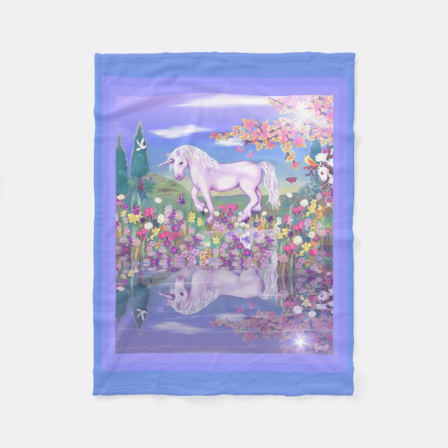 A Purple Paradise Fleece Blanket (Front)