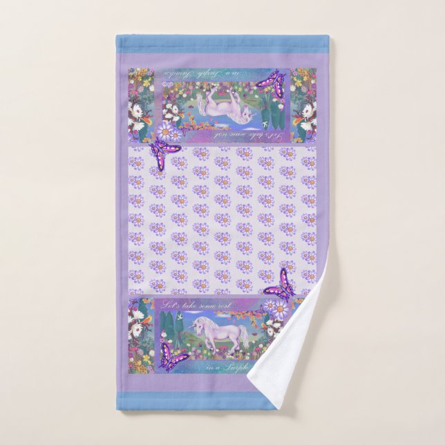 A purple Paradise Hand Towel (Hand Towel)