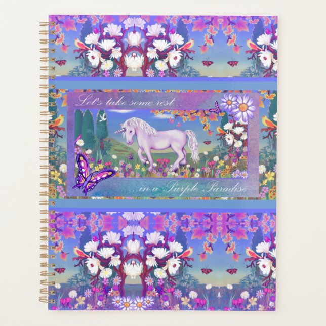 a purple paradise planner (Front)