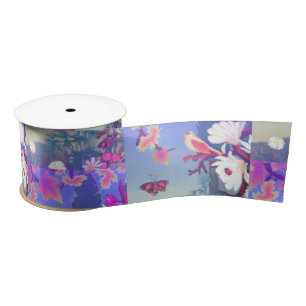 A purple paradise satin ribbon
