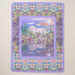 A purple Paradise Sherpa Blanket