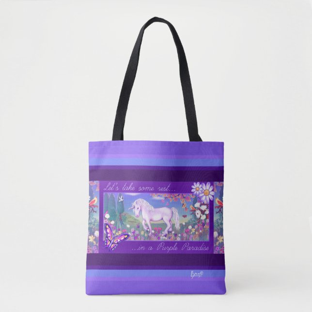 A Purple Paradise Tote Bag (Front)