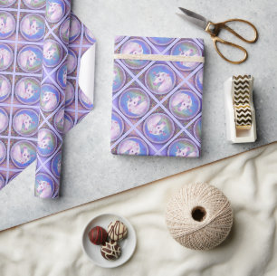 A purple paradise wrapping paper