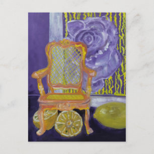 A PURPLE ROSE IN PARIS POSTCARD