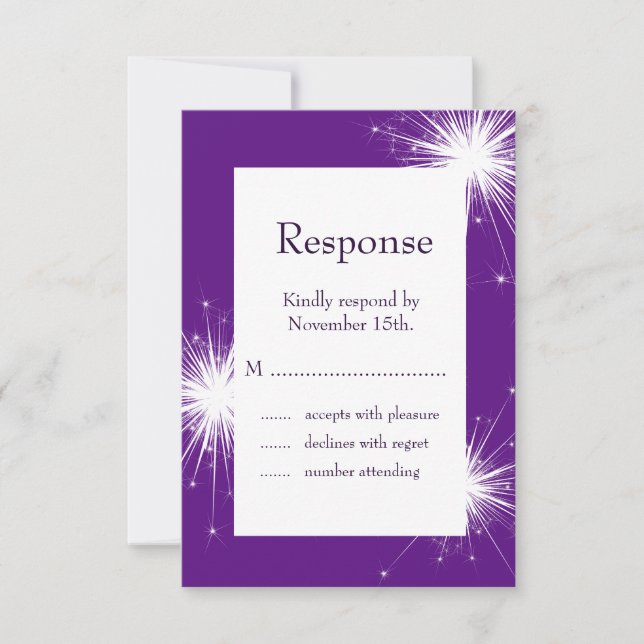 A Purple Sparkler RSVP (Front)