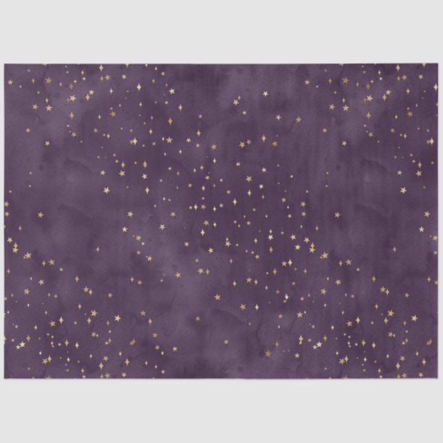 A Purple Starry Night Series Design 11 Tissue Paper (Front)