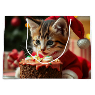 A Purrfect Christmas Wish Large Gift Bag
