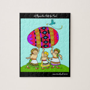 A Pysanka Gift for You Ukrainian Folk Art Jigsaw Puzzle