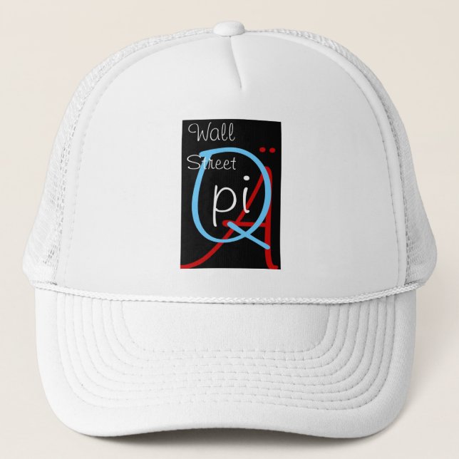 a q pi wall street trucker hat (Front)