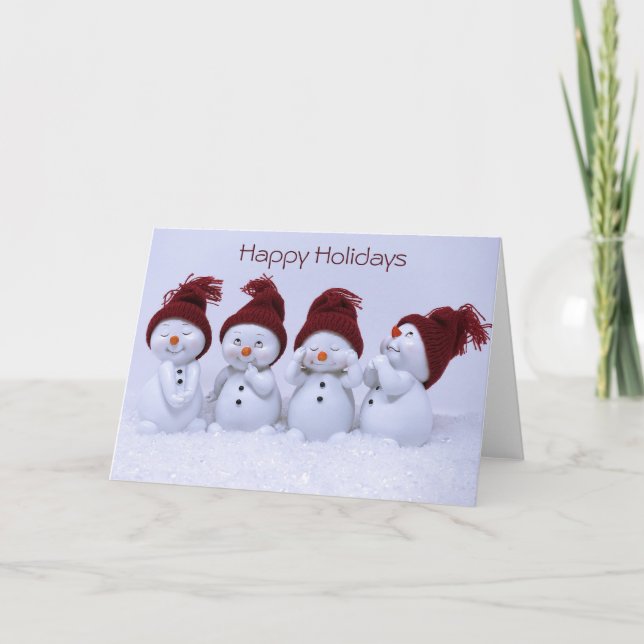 A quartet of snowmen card (Front)