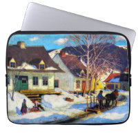 A Quebec Village Street by Clarence Gagnon