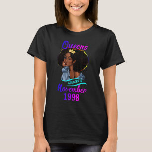 A Queen are Born In November 1998 Happy 24th Birth T-Shirt