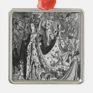 A queen metal ornament