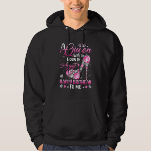 A Queen Was Born In August Diamond Pink High Heels Hoodie