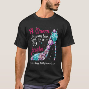 A Queen Was Born In December 59th Birthday Women H T-Shirt