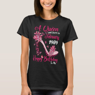 A Queen Was Born in February 1959 64th Birthday T-Shirt