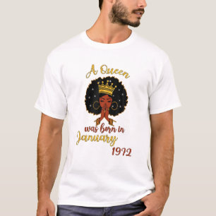 A Queen Was Born In January 1972 50Th Birthday Wom T-Shirt