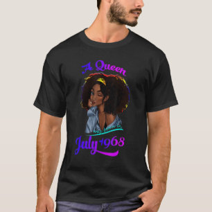 A Queen Was Born In July 1968 54th Birthday T-Shirt