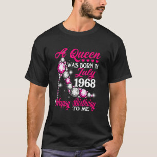 A Queen Was Born In July 1968 High Heel 54th Birth T-Shirt