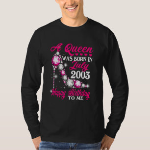 A Queen Was Born In July 2003 High Heel 19th Birth T-Shirt
