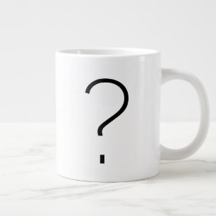 A Question Mark Large Coffee Mug
