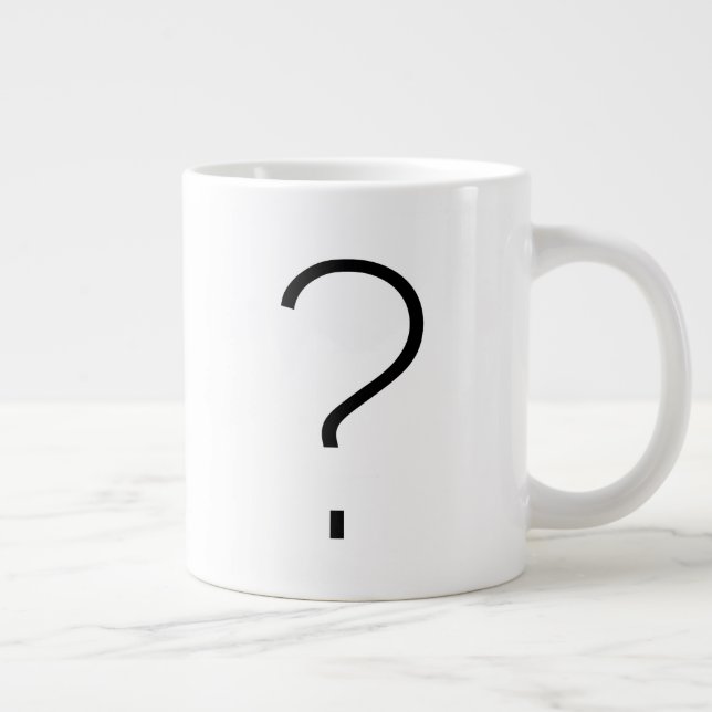 A Question Mark Large Coffee Mug (Right)