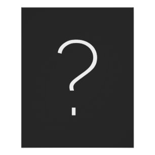 A Question Mark Poster