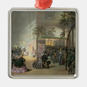 A Queue at the Theatre de l'Ambigu-Comique Metal Ornament