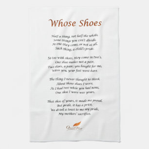 À qui poème de chaussures sur la serviette de