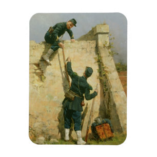 A Quick Escape (oil on panel) Magnet
