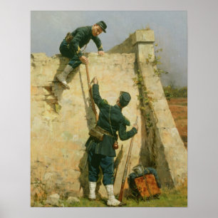 A Quick Escape (oil on panel) Poster