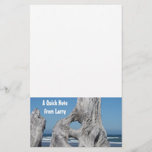 A Quick Note from Man's Name stationery Ocean Wave