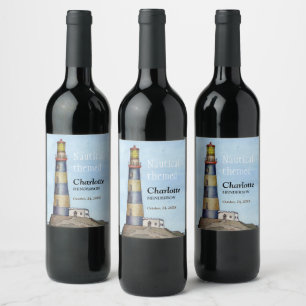 A Quiet and Lonely Lighthouse Wine Label