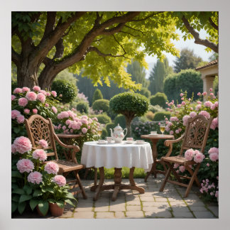 A quiet garden during the day poster