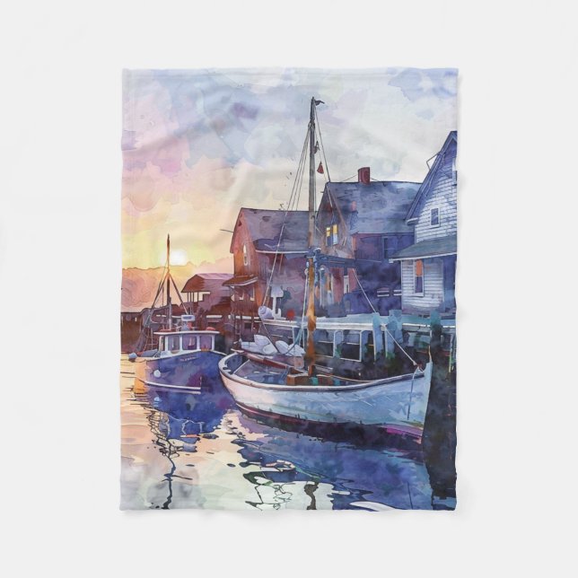 A Quiet Harbour Fleece Blanket (Front)