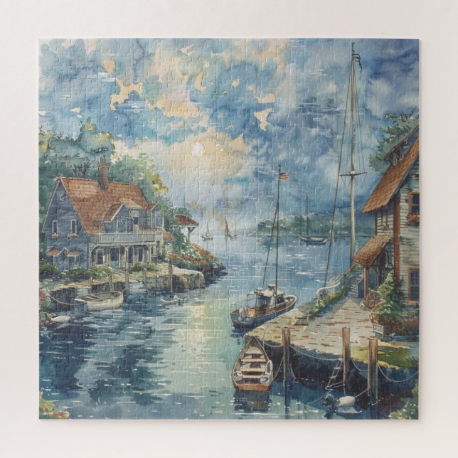 A Quiet Harbour Jigsaw Puzzle (Vertical)