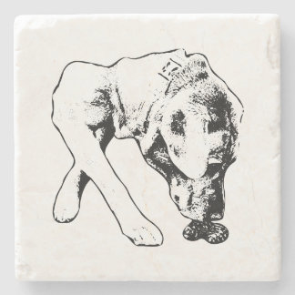 A Quiet Pause in Ink Stone Coaster