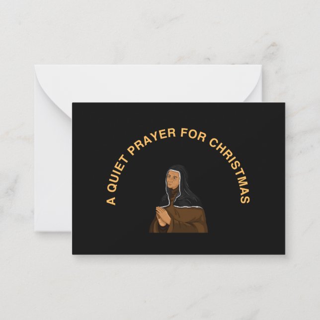 A QUIET PRAYER FOR CHRISTMAS CARD (Back)