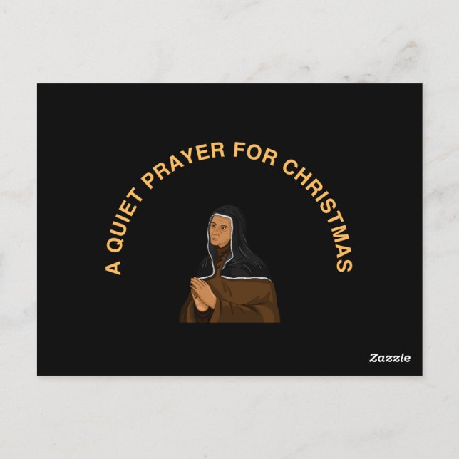 A QUIET PRAYER FOR CHRISTMAS POSTCARD (Back)