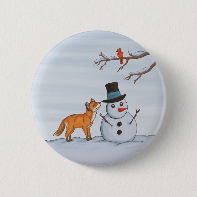 A Quiet Snow Day 2 Inch Round Button (Front)
