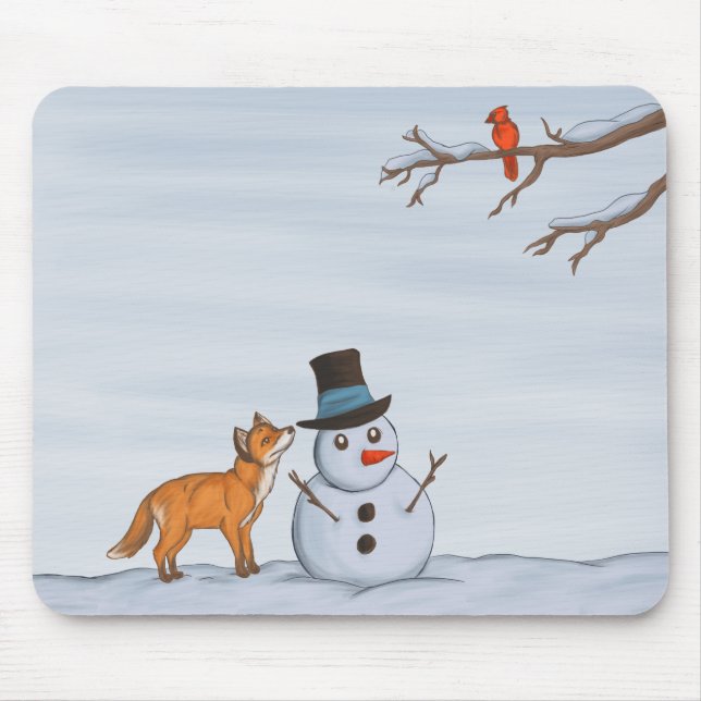 A Quiet Snow Day Mouse Pad (Front)