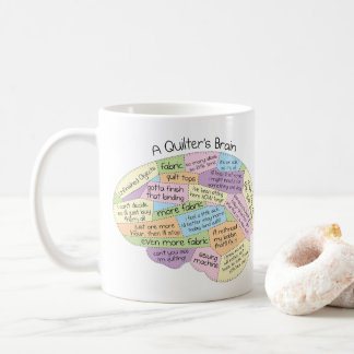 A Quilter’s Brain Mug – Funny Quilting Gift
